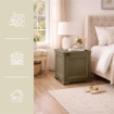 MOBILE 1 MODULO WENGÉ 40X43X46 CM CON ANTA TRAFORATA IN RESINA – MOBILETTO PORTAOGGETTI SALVASPAZIO PER ZONA LIVING E INGRESSO
