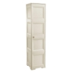 COLONNINA 4 MODULI IN PLASTICA EFFETTO LEGNO CON ANTE LISCE 40X43X164 CM – MOBILETTO ALTO MULTIUSO PER CAMERA, SALOTTO, STUDIO E HOME OFFICE