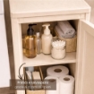 MOBILE 2 MODULI ANGORA 40X43X85,5 CM CON ANTE TRAFORATE – SOLUZIONE SALVASPAZIO PER ORGANIZZAZIONE CASA E ZONA LIVING