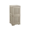 MOBILE 2 MODULI TALPA 40X43X85,5 CM CON ANTE TRAFORATE – CONTENITORE VERTICALE ORGANIZZAZIONE CASA PER INGRESSO E ZONA GIORNO