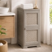 MOBILE 2 MODULI TALPA 40X43X85,5 CM CON ANTE TRAFORATE – CONTENITORE VERTICALE ORGANIZZAZIONE CASA PER INGRESSO E ZONA GIORNO