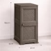 MOBILE ORGANIZZAZIONE CASA 2 MODULI WENGÉ 40X43X85,5 CM CON ANTA TRAFORATA – MOBILE CONTENITORE PER ORDINE E RIORDINO DEGLI SPAZI