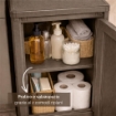 MOBILE ORGANIZZAZIONE CASA 2 MODULI WENGÉ 40X43X85,5 CM CON ANTA TRAFORATA – MOBILE CONTENITORE PER ORDINE E RIORDINO DEGLI SPAZI