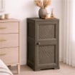 MOBILE ORGANIZZAZIONE CASA 2 MODULI WENGÉ 40X43X85,5 CM CON ANTA TRAFORATA – MOBILE CONTENITORE PER ORDINE E RIORDINO DEGLI SPAZI