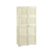ARMADIO 4 MODULI ANGORA 79X43X164 CM CON 4 RIPIANI E ANTE TRAFORATE – MOBILE ALTO DECORATIVO PER ZONA GIORNO E INGRESSO