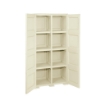 ARMADIO 4 MODULI ANGORA 79X43X164 CM CON 4 RIPIANI E ANTE TRAFORATE – MOBILE ALTO DECORATIVO PER ZONA GIORNO E INGRESSO