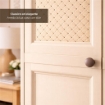 ARMADIO 4 MODULI ANGORA 79X43X164 CM CON 4 RIPIANI E ANTE TRAFORATE – MOBILE ALTO DECORATIVO PER ZONA GIORNO E INGRESSO