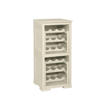 SCAFFALE PORTABOTTIGLIE 18 BOTTIGLIE ANGORA 40X42,5X85,5 CM – CANTINETTA A VISTA SALVASPAZIO PER CUCINA E ZONA LIVING