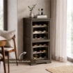 SCAFFALE PORTABOTTIGLIE 18 BOTTIGLIE WENGÉ 40X42,5X85,5 CM – CANTINETTA A VISTA 2 MODULI PER CUCINA E ZONA LIVING