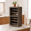 SCAFFALE PORTABOTTIGLIE 18 BOTTIGLIE WENGÉ 40X42,5X85,5 CM – CANTINETTA A VISTA 2 MODULI PER CUCINA E ZONA LIVING