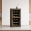 SCAFFALE PORTABOTTIGLIE 18 BOTTIGLIE WENGÉ 40X42,5X85,5 CM – CANTINETTA A VISTA 2 MODULI PER CUCINA E ZONA LIVING