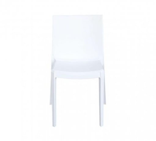 SEDIA PERLA IN COLORE BIANCO 55 X 47 X H82 CM