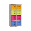 SCAFFALE 2 MODULI CON 8 CONTENITORI CUBO TALPA 79X41X164 CM – LIBRERIA PORTAOGGETTI MODULARE PER CAMERETTA, STUDIO E SPAZI CREATIVI OMNIMODUS