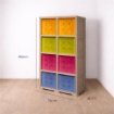 SCAFFALE 2 MODULI CON 8 CONTENITORI CUBO TALPA 79X41X164 CM – LIBRERIA PORTAOGGETTI MODULARE PER CAMERETTA, STUDIO E SPAZI CREATIVI OMNIMODUS