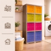 SCAFFALE 2 MODULI CON 8 CONTENITORI CUBO TALPA 79X41X164 CM – LIBRERIA PORTAOGGETTI MODULARE PER CAMERETTA, STUDIO E SPAZI CREATIVI OMNIMODUS
