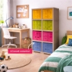 SCAFFALE 2 MODULI CON 8 CONTENITORI CUBO TALPA 79X41X164 CM – LIBRERIA PORTAOGGETTI MODULARE PER CAMERETTA, STUDIO E SPAZI CREATIVI OMNIMODUS