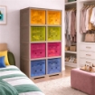 SCAFFALE 2 MODULI CON 8 CONTENITORI CUBO TALPA 79X41X164 CM – LIBRERIA PORTAOGGETTI MODULARE PER CAMERETTA, STUDIO E SPAZI CREATIVI OMNIMODUS