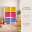 SCAFFALE CON 6 CONTENITORI CUBO 79X41X125CM  ANGORA