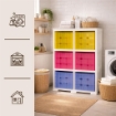 SCAFFALE CON 6 CONTENITORI CUBO 79X41X125CM  ANGORA