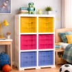 SCAFFALE CON 6 CONTENITORI CUBO 79X41X125CM  ANGORA