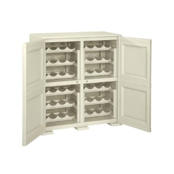 ARMADIO PORTABOTTIGLIE 48 BOTTIGLIE ANGORA 79X43X85,5 CM CON ANTA LISCIA – CANTINETTA MODERNA CHIUSA PER SOGGIORNO E ZONA PRANZO