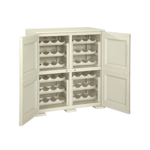 ARMADIO PORTABOTTIGLIE 48 BOTTIGLIE ANGORA 79X43X85,5 CM CON ANTA LISCIA – CANTINETTA MODERNA CHIUSA PER SOGGIORNO E ZONA PRANZO
