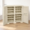 ARMADIO PORTABOTTIGLIE 48 BOTTIGLIE ANGORA 79X43X85,5 CM CON ANTA LISCIA – CANTINETTA MODERNA CHIUSA PER SOGGIORNO E ZONA PRANZO