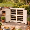 ARMADIO PORTABOTTIGLIE 48 BOTTIGLIE ANGORA 79X43X85,5 CM CON ANTA LISCIA – CANTINETTA MODERNA CHIUSA PER SOGGIORNO E ZONA PRANZO