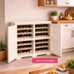 ARMADIO PORTABOTTIGLIE 48 BOTTIGLIE ANGORA 79X43X85,5 CM CON ANTA LISCIA – CANTINETTA MODERNA CHIUSA PER SOGGIORNO E ZONA PRANZO