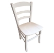 SEDIA PAESANA IN LEGNO CON SEDUTA COMPATTA E SCHIENALE ALTOH 87 X L 45 X P 40 CM COLORE BIANCO 