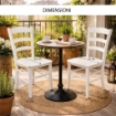 SEDIA PAESANA IN LEGNO CON SEDUTA COMPATTA E SCHIENALE ALTOH 87 X L 45 X P 40 CM COLORE BIANCO 