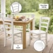 SEDIA PAESANA IN LEGNO CON SEDUTA COMPATTA E SCHIENALE ALTOH 87 X L 45 X P 40 CM COLORE BIANCO 