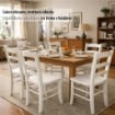 SEDIA PAESANA IN LEGNO CON SEDUTA COMPATTA E SCHIENALE ALTOH 87 X L 45 X P 40 CM COLORE BIANCO 