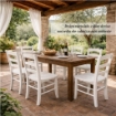 SEDIA PAESANA IN LEGNO CON SEDUTA COMPATTA E SCHIENALE ALTOH 87 X L 45 X P 40 CM COLORE BIANCO 