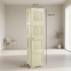 MOBILE ORGANIZZATORE BAGNO 4 MODULI ANGORA 40X43X164 CM CON 2 ANTE TRAFORATE E 2 ANTE EFFETTO LEGNO – MOBILE CONTENITORE VERTICALE SALVASPAZIO