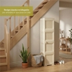 MOBILE ORGANIZZATORE BAGNO 4 MODULI ANGORA 40X43X164 CM CON 2 ANTE TRAFORATE E 2 ANTE EFFETTO LEGNO – MOBILE CONTENITORE VERTICALE SALVASPAZIO