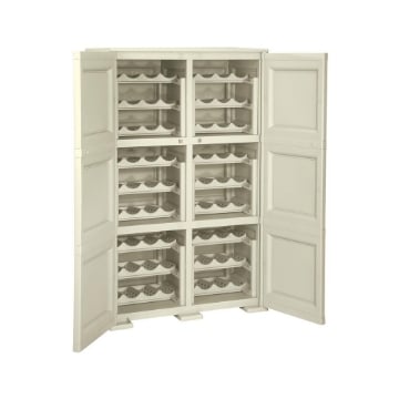 ARMADIO PORTABOTTIGLIE 72 BOTTIGLIE ANGORA 79X43X125 CM CON ANTA LISCIA – CANTINETTA MODERNA CHIUSA PER SOGGIORNO E ZONA PRANZO