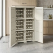 ARMADIO PORTABOTTIGLIE 72 BOTTIGLIE ANGORA 79X43X125 CM CON ANTA LISCIA – CANTINETTA MODERNA CHIUSA PER SOGGIORNO E ZONA PRANZO