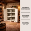 ARMADIO PORTABOTTIGLIE 72 BOTTIGLIE ANGORA 79X43X125 CM CON ANTA LISCIA – CANTINETTA MODERNA CHIUSA PER SOGGIORNO E ZONA PRANZO