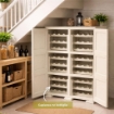ARMADIO PORTABOTTIGLIE 72 BOTTIGLIE ANGORA 79X43X125 CM CON ANTA LISCIA – CANTINETTA MODERNA CHIUSA PER SOGGIORNO E ZONA PRANZO