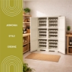 ARMADIO PORTABOTTIGLIE 72 BOTTIGLIE ANGORA 79X43X125 CM CON ANTA LISCIA – CANTINETTA MODERNA CHIUSA PER SOGGIORNO E ZONA PRANZO
