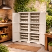 ARMADIO PORTABOTTIGLIE 72 BOTTIGLIE ANGORA 79X43X125 CM CON ANTA LISCIA – CANTINETTA MODERNA CHIUSA PER SOGGIORNO E ZONA PRANZO