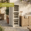 SCAFFALE PORTABOTTIGLIE 27 BOTTIGLIE ANGORA 40X42.5X125 CM – CANTINETTA A VISTA VERTICALE PER CUCINA E ZONA PRANZO