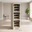 SCAFFALE PORTABOTTIGLIE 27 BOTTIGLIE ANGORA 40X42.5X125 CM – CANTINETTA A VISTA VERTICALE PER CUCINA E ZONA PRANZO