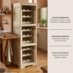 SCAFFALE PORTABOTTIGLIE 27 BOTTIGLIE ANGORA 40X42.5X125 CM – CANTINETTA A VISTA VERTICALE PER CUCINA E ZONA PRANZO