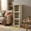 SCAFFALE PORTABOTTIGLIE 27 BOTTIGLIE ANGORA 40X42.5X125 CM – CANTINETTA A VISTA VERTICALE PER CUCINA E ZONA PRANZO