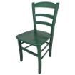 SEDIA PAESANA IN LEGNO CON SEDUTA COMPATTA E SCHIENALE ALTO H 87 X L 45 X P 40 CM COLORE VERDE
