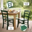 SEDIA PAESANA IN LEGNO CON SEDUTA COMPATTA E SCHIENALE ALTO H 87 X L 45 X P 40 CM COLORE VERDE