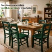 SEDIA PAESANA IN LEGNO CON SEDUTA COMPATTA E SCHIENALE ALTO H 87 X L 45 X P 40 CM COLORE VERDE
