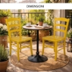 SEDIA PAESANA IN LEGNO CON SEDUTA COMPATTA E SCHIENALE ALTO H 88 X L 45 X P 45 CM COLORE GIALLO